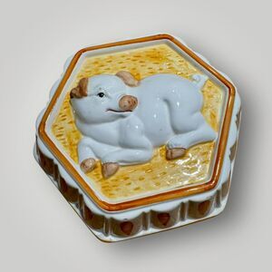 HIMARK Gourmet Kitchen Vintage Ceramic Pig Mold Jello Wall Hanging MCM Kitsch